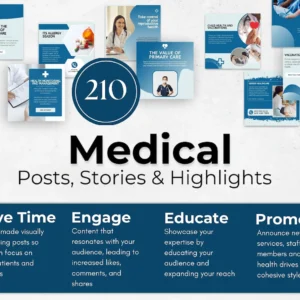 Medical Social Media Template, Instagram Post, Healthcare Content, Hospital Medicine Marketing